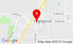 Map showing location at 1270 Center Street, Riverside, CA